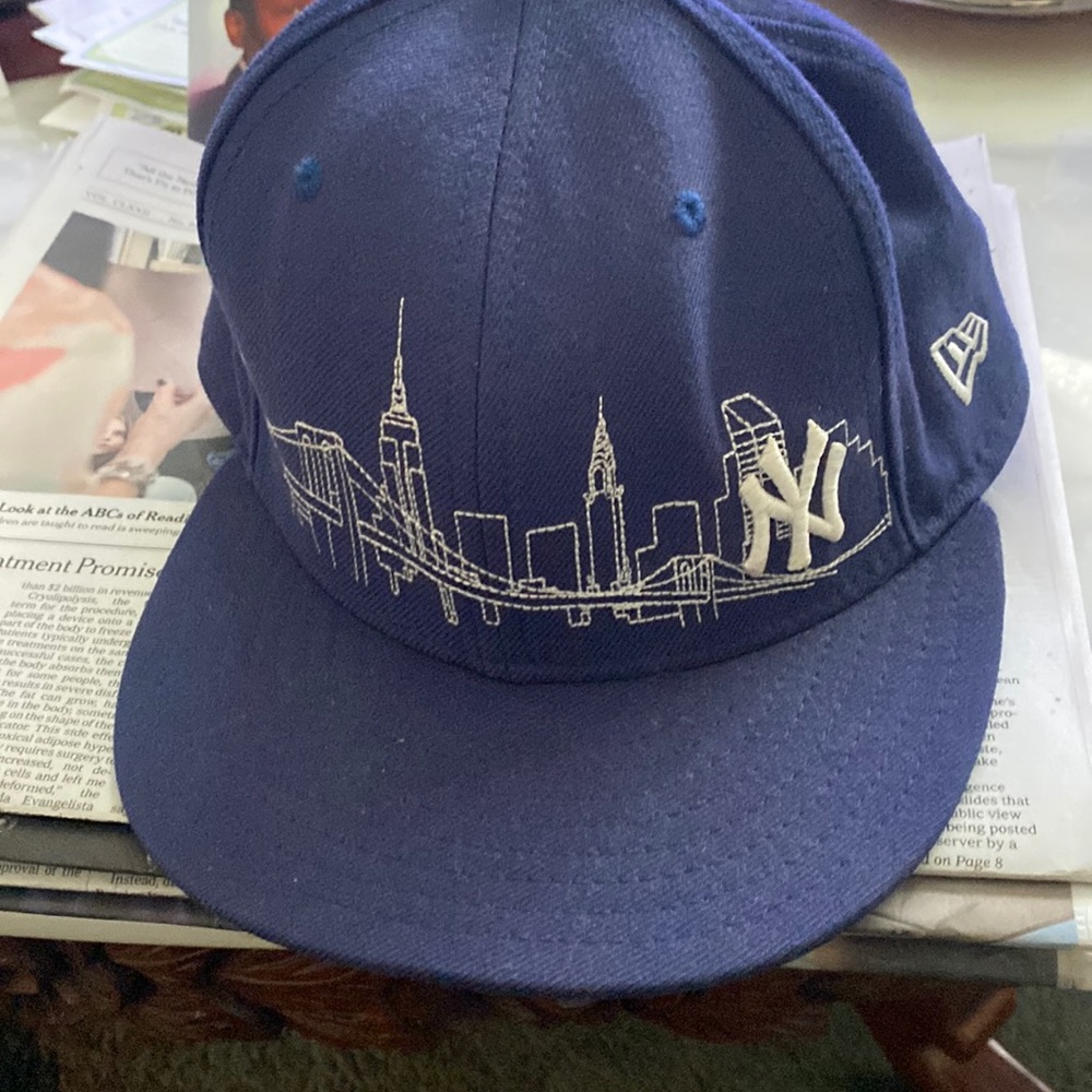 Throwback NY 59 FIFTY Yankees cap from clubhouse store inside Yankee Stadium.